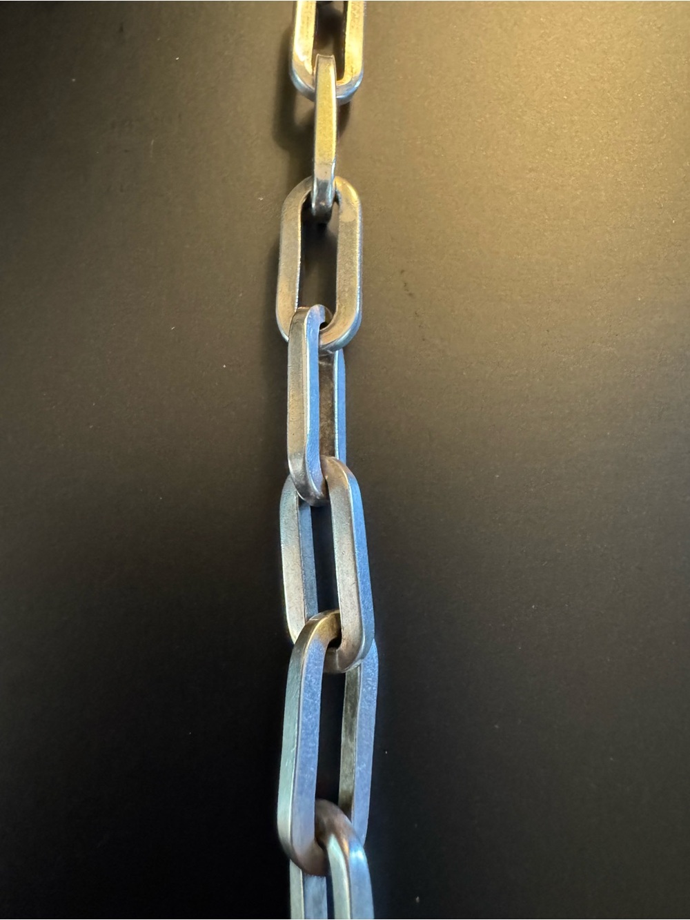 Heavy Artisan Sterling Silver Paperclip Link Bracelet - 8” - Picture 7 of 7